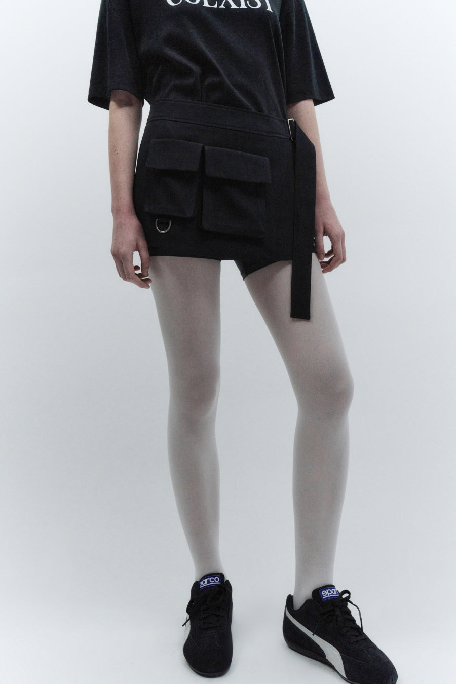 Insilence - Layered Belt Skirt (Black) product image 6 | TRAB K-Fashion Australia